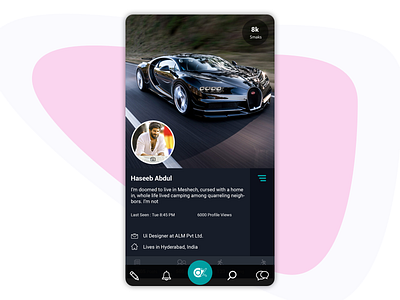 Profile App Screen | Social Media | Doezi App