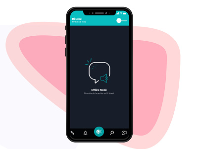Offline | Mobile App | Doezi home icon ios iphone x mobile app off offline offline mode social media ui ux