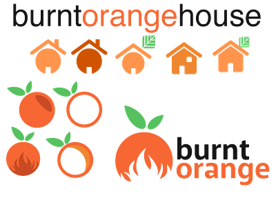 The search for a logo. BurtOrangeHouse agency design process illustrator logo logo design orange process