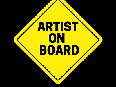 Artist on board branding design illustration logo