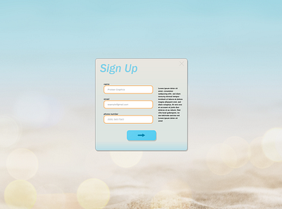 #DailyUI Day #1: Sign up modal adobexd design illustration typography ui vector web