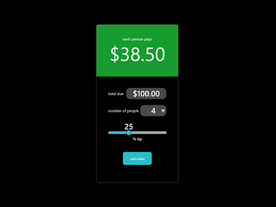 DailyUI Day 4 Tip Calc