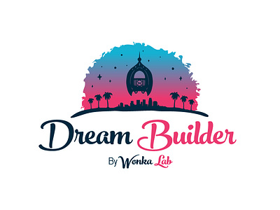 Dream Builder Logo For Dribbble brand identity builder california dream dream builder graphic design logo palm trees wearedhd