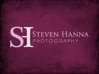 Steven Hanna Photography logo photography pink plum serif typography