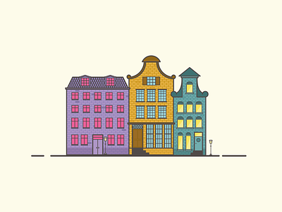 Dutch Houses architecture dutch houses illustration