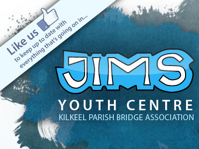 JIMS Facebook Welcome Page blue facebook graphic design jims paint