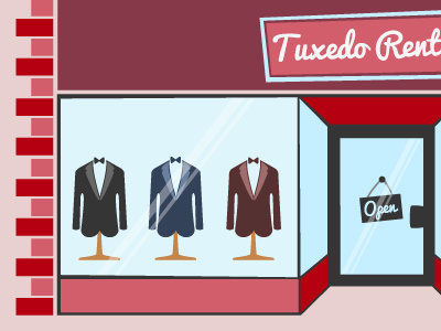 Tux illustration red store tux