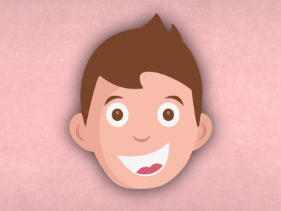 New Character for an Animation Project face illustration red smile