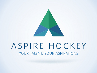 Aspire Hockey abstract blue green hockey logo sport