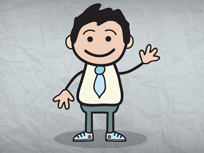 New Character for Explainer Animation animation character illustration man wave