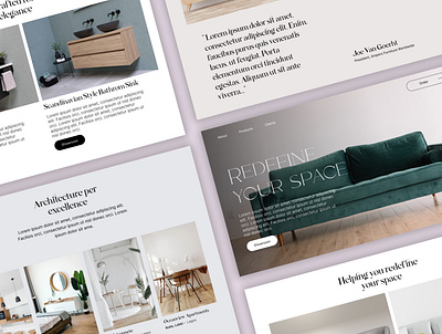 Interior Design Landing Page branding design figma interior landing page landing page screens product design ui ux website