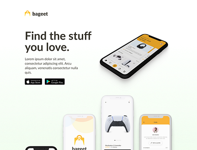 Bageet Landing Page e commerce e commerce app ecommerce figma landing page product design shopping app ui ux