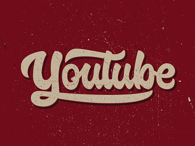 Youtube bold script bold brush clothing comaany lettering logo logotype red script t shirt type video