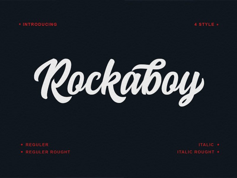 Rockaboy Script Font by Bangkit Tri Setiadi on Dribbble