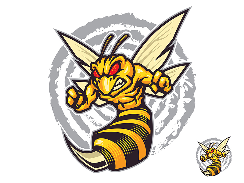 angry bee logo