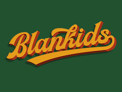 Blankids classic commission hire logotype oldstyle sign painting typeface typography victorian vintage western yellow