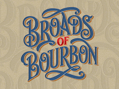 Boards Of Bourbon 2 blankids blue grunge label lettering logotype old style signage typography victorian vintage western
