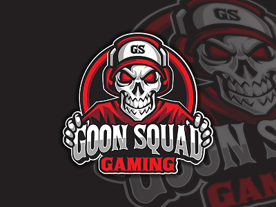 Goon Squad E-Sport Logo character esport game gamer gaming glow logo mascot red skull sport