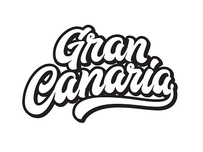 Gran Canaria Logotype bold bounch branding cartoon clothing fancy lettering logo logotype t shirt design typography vector