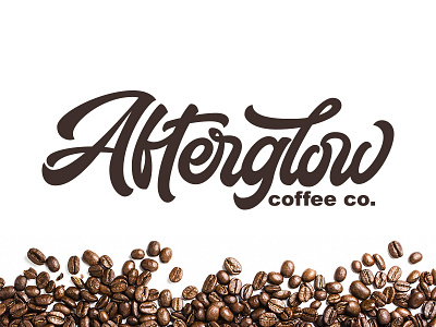 Afterglow Coffee Logotype arabica bistro brown cafe coffee company elegant identity lettering logotype robusta