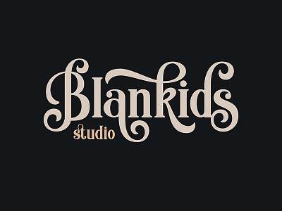 Blankids Studio blankids branding flourish font logo quiska simple typeface typography