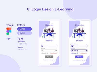 E Learning Login Design app branding design mobile app mobile app design mobile ui ui ui design ux