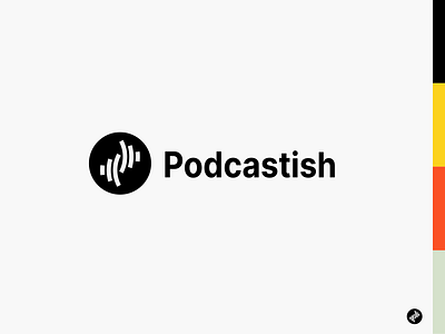 Podcast App Logo black and white logo design logo logotype logotype design music podcast podcast logo radio simple logo