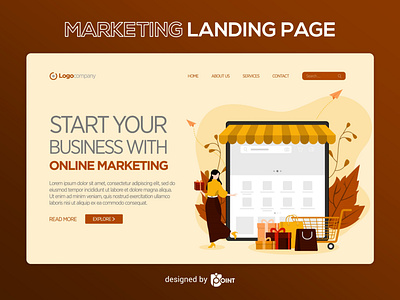 Marketing - Landing Page graphic design illustration landing page landing page design landing page illustration marketing ui design vector vector illustration website