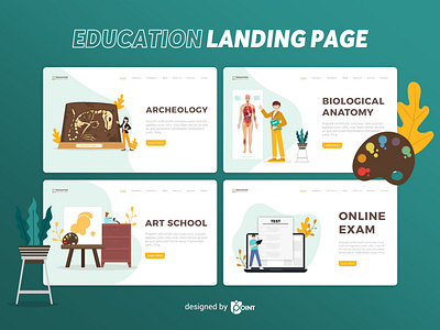 Education - Landing Page education graphic design illustration landing page landing page design landing page illustration ui design vector vector illustration website