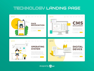 Technology - Landing Page graphic design illustration landing page landing page design landing page illustration technology ui design vector vector illustration website