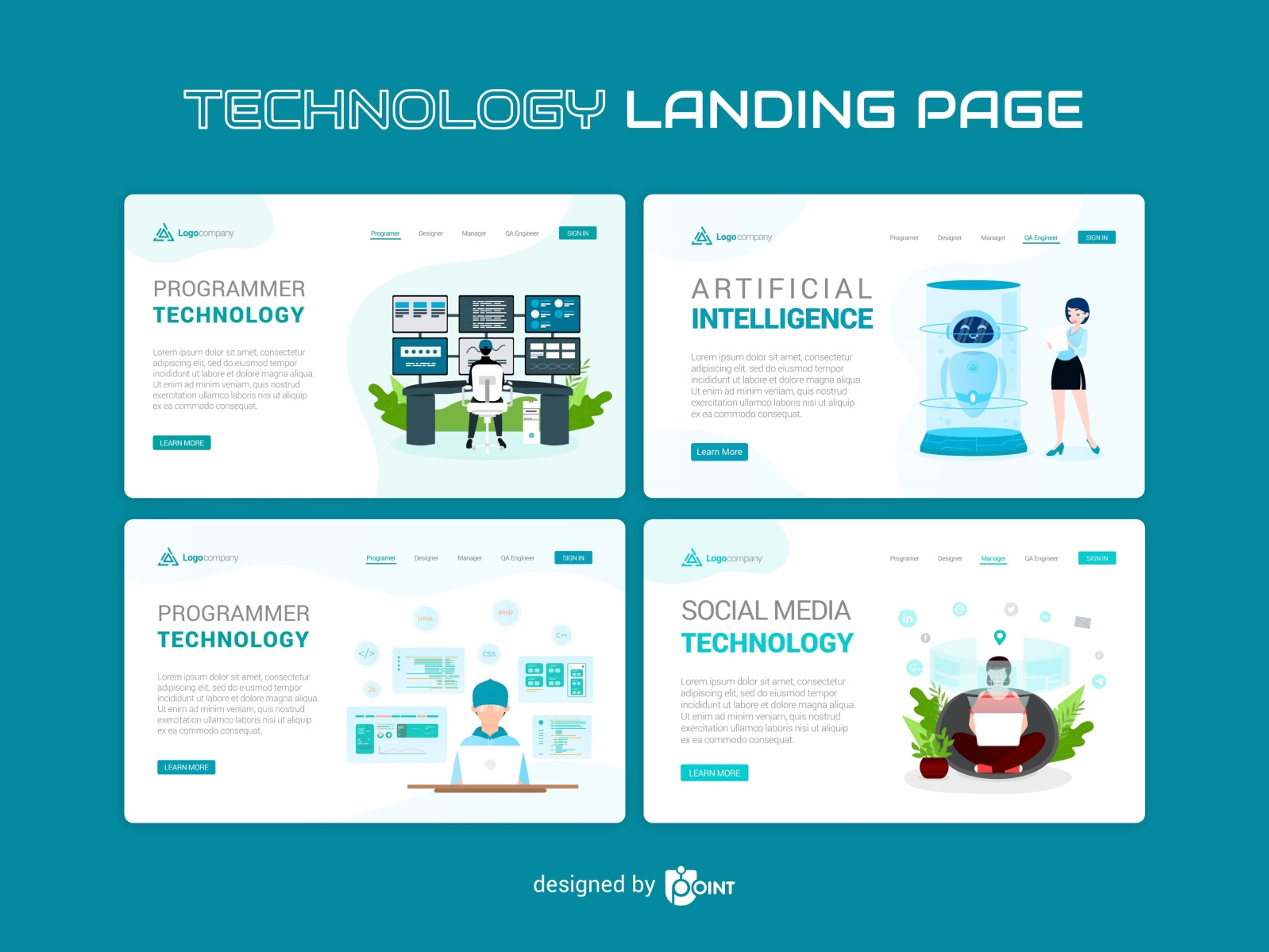 Technology - Landing Page by Uppoint Studio on Dribbble