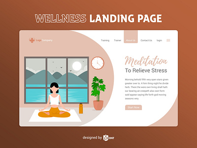 Wellness - Landing Page graphic design illustration landing page landing page design landing page illustration ui design vector vector illustration website wellness