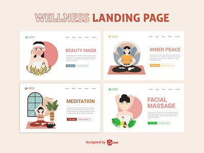 Wellness - Landing Page graphic design illustration landing page landing page design landing page illustration ui design vector vector illustration website wellness