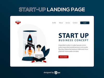 Start-up Landing Page graphic design illustration landing page landing page design landing page illustration startup ui design vector vector illustration website