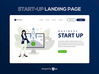 Start-up Landing Page graphic design illustration landing page landing page design landing page illustration startup ui design vector vector illustration website