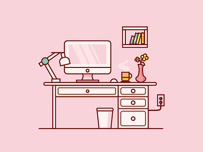 Every girl has a pink dream~ computer desk