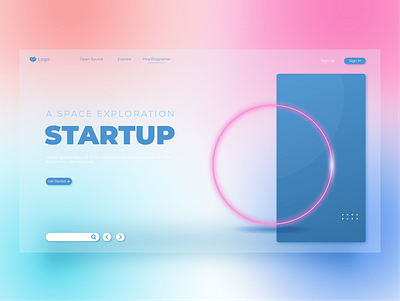 Minimalist Landing Page app design flat graphic design minimal ui web website