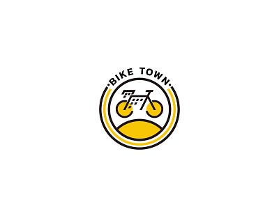 Bike Town bike building city logo town
