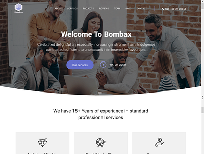 Bombax - Business WordPress Theme design graphic design ozariya theme design ui ux web website wordpress wordpress design wordpress development