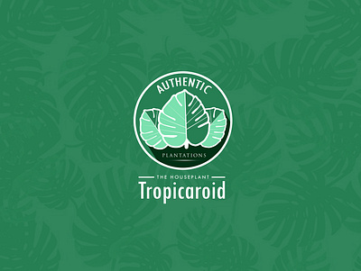 tropicaroid plants shop branding design icon illustration illustrator logo vector