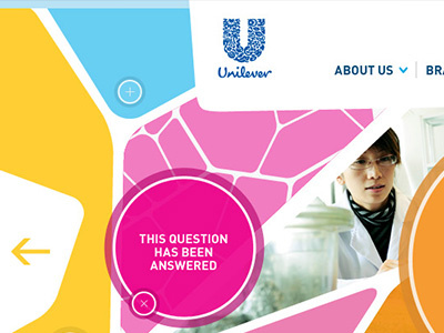 Unilever Interactive blue clean design digital din icon interactive interface unilever webdesign white yellow