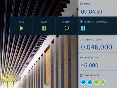 Gamification Interface blue detail digital gamification green grey interface typography ui ux