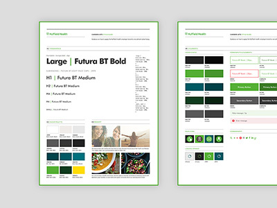 Nuffield Health Style Guide app black brand branding clean design responsive style guide ui user interface web design white