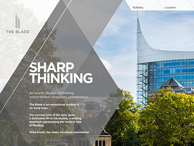 The Blade architecture building design geometry grey grid shapes triangle ui ux white