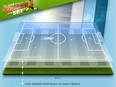 WIP 2 Soccer Set field football kicker pitch player smart objects soccer sport