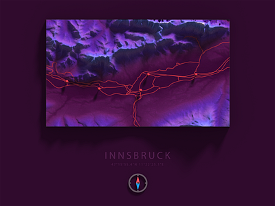 Innsbruck - 3D Map - Test Render 3d austria generator map photoshop plugin poster render