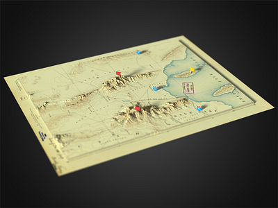 3D Photoshop Render - Utha - Tooele Valley 3d 3d map generator depth of field extension generator historic map panel photoshop plugin render salt lake utha