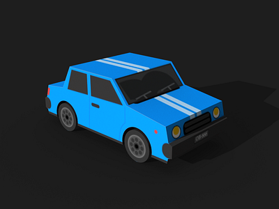 Photoshop - 3D lowpoly car