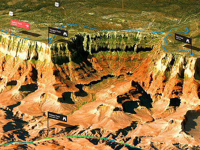 Mather Point - Photoshop 3D Render 3d 3d map generator arizona extension grand canyon heightmap icon illustration map photoshop usa