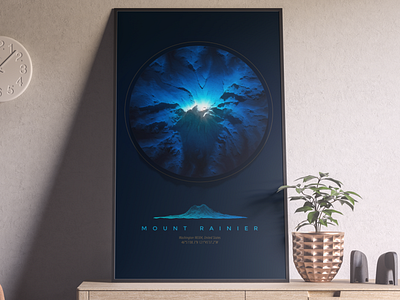 Mount Rainier - Poster - Photoshop Render